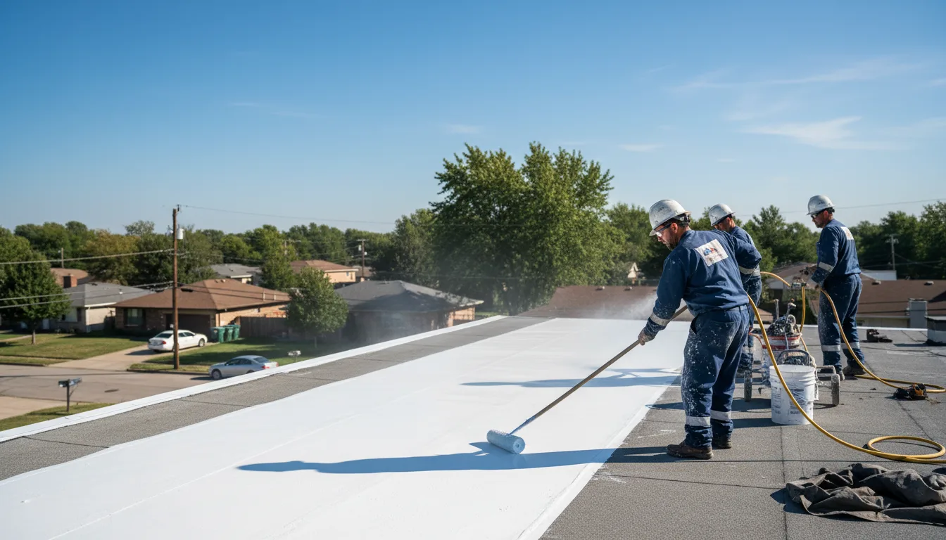 Commercial roof coating in Urbandale, IA near me